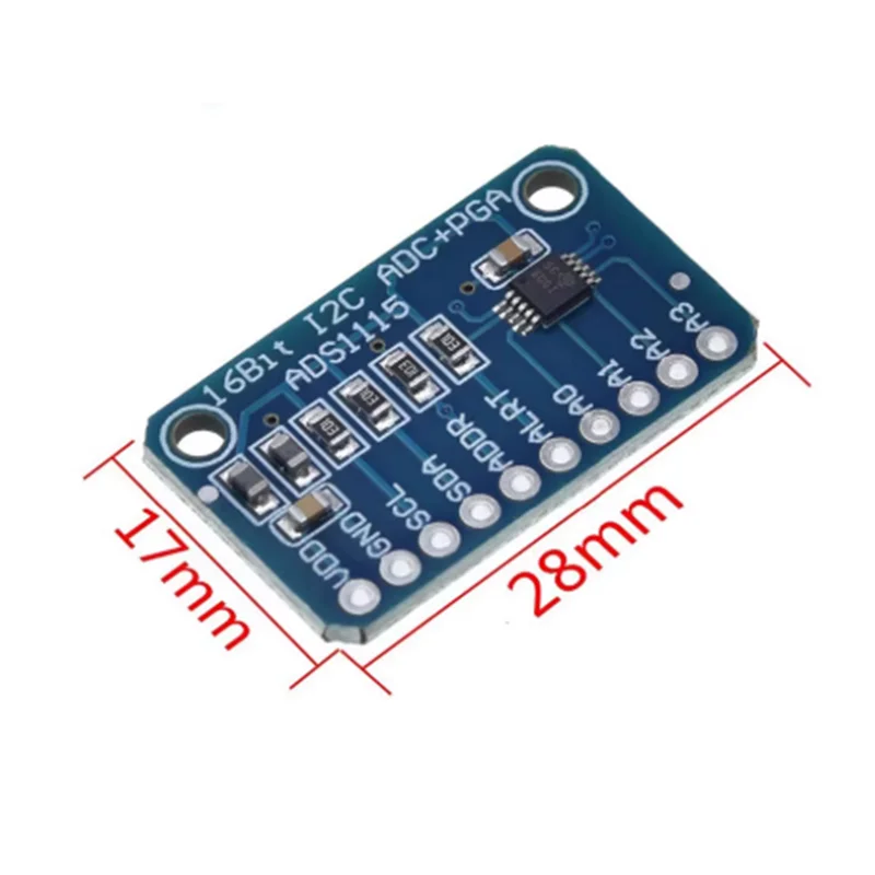 1 - 10 SZT. ADS1115 Moduł Przetwornika Analogowo-Cyfrowego ADC z Programowalnym Wzmacniaczem Wzmacniającym 16 Bit I2C 2.0V Do 5.5V dla Arduino RP — zdjęcie produktu 4
