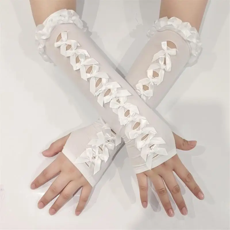 Y3ne thanh lịch ren trang trí cánh tay che mặt trời bảo vệ tay áo thời trang thoáng khí