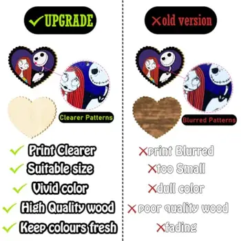 36 KS Halloween Vánoční Jack Sally Dřevěné závěsné ozdoby na stromeček Dřevěné noční můry Vánoční dekorace Před Strašidelným 8 nejlepší prodej noční můra před Vánoci vánoční dekorace - №1