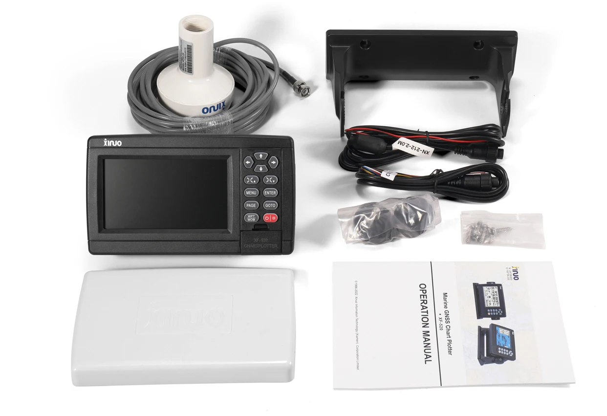 Marine GPS Navigator Xinuo XF-520 5-inch Color LCD Positioning Boat Chart Plotter GPS Navigation with Xinuo-map