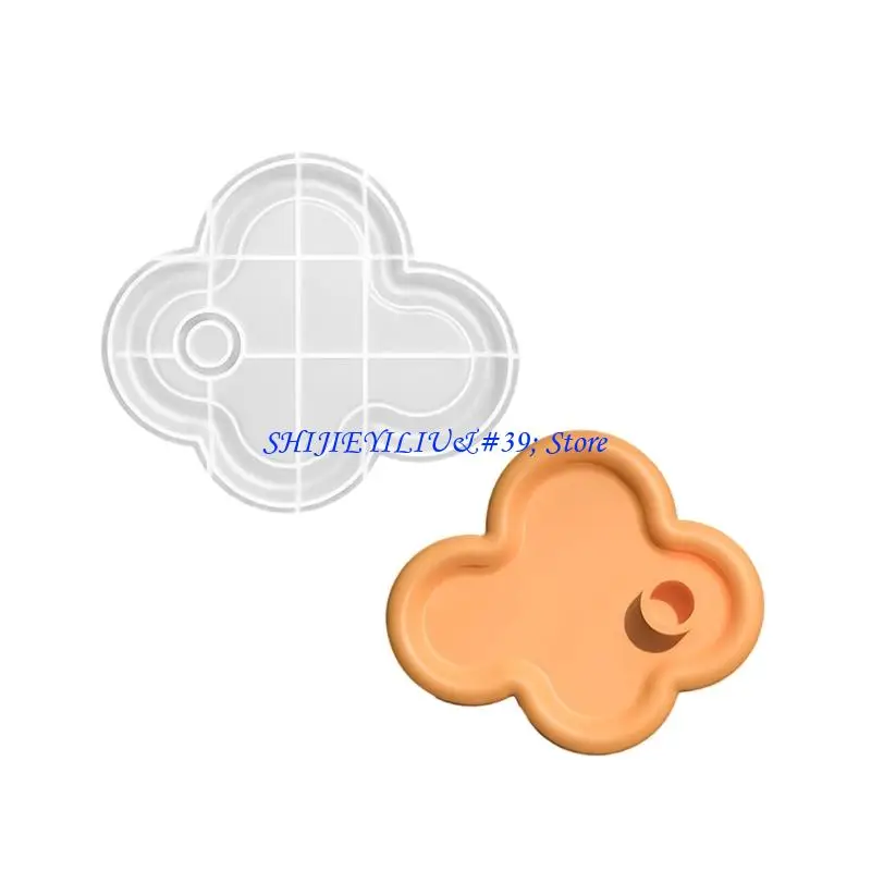 E21F Decorative Resin Trays Stands Mold Creative Silicone Mold Set For Unique Resin Trays Holiday Gift Ideas