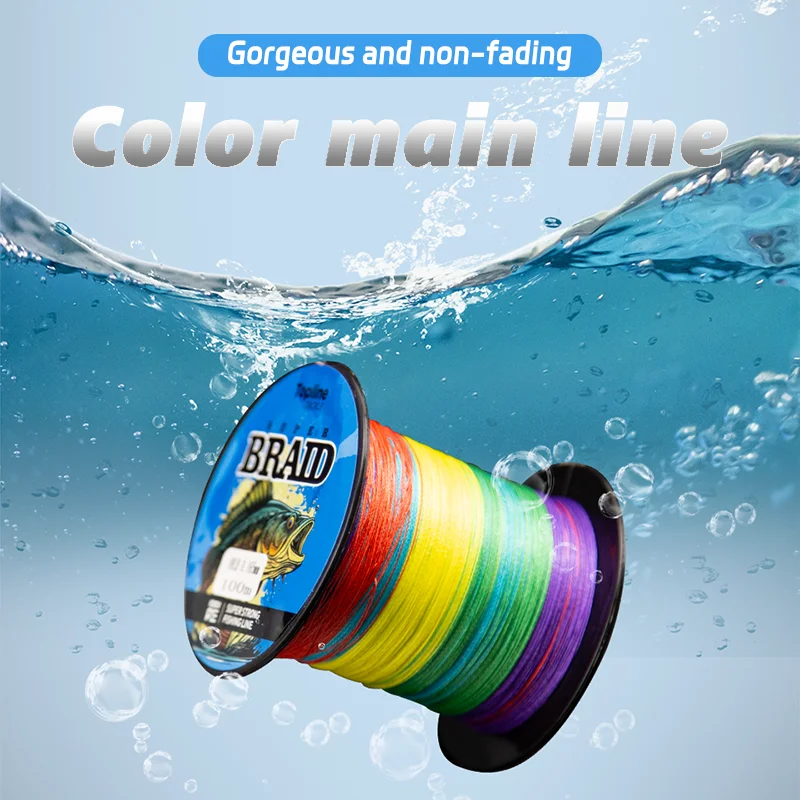 PE Braided Fishing Lines 100M 4 Strands 18LB 8.16KG Super Strong Fishing Wire Japan Multicolor Multifilament Line for Saltwater