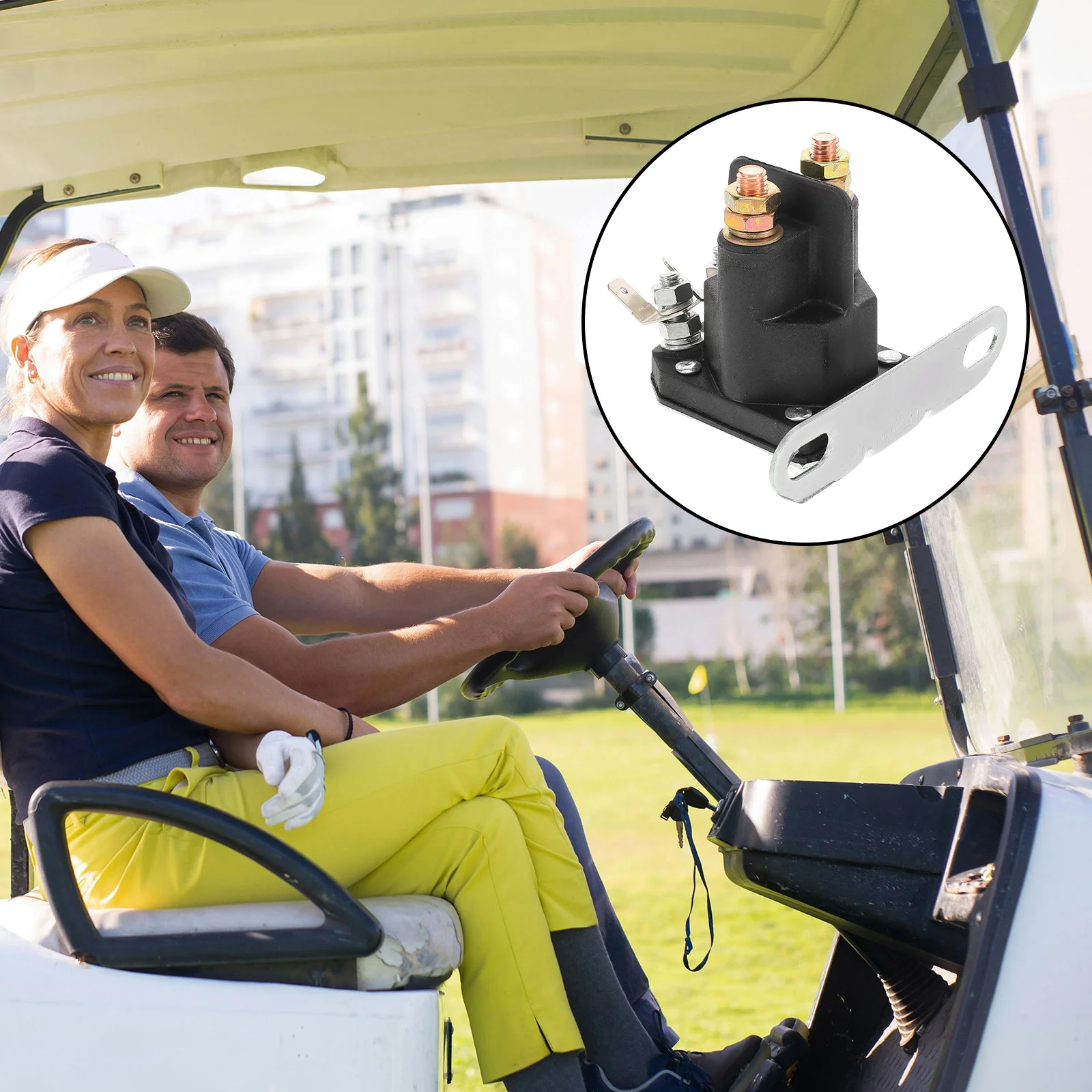 

Replacement Golf Cart Starter Relay Solenoid Sturdy Starter Solenoid Reliable Current Output Smooth Operation Fast Installation