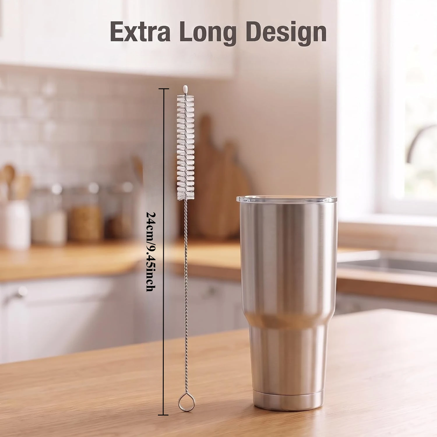 Extra Long Thick Straw Cleaning Brush Set 5/10/20Pcs Gravity Ball Brush Baby Bottle Tube Cleaner For Water Bottle Sippy Cup