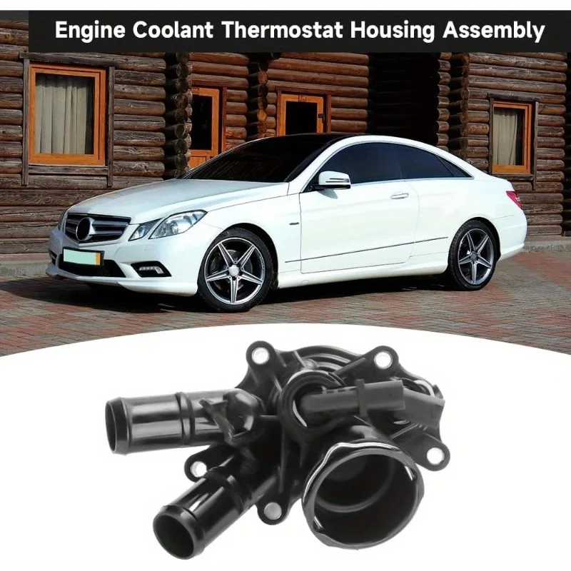 

Engine Coolant Thermostat Housing Assembly - Compatible for Mercedes-Benz SLK250/C250 2012-2015 - Replace Part 2712000315