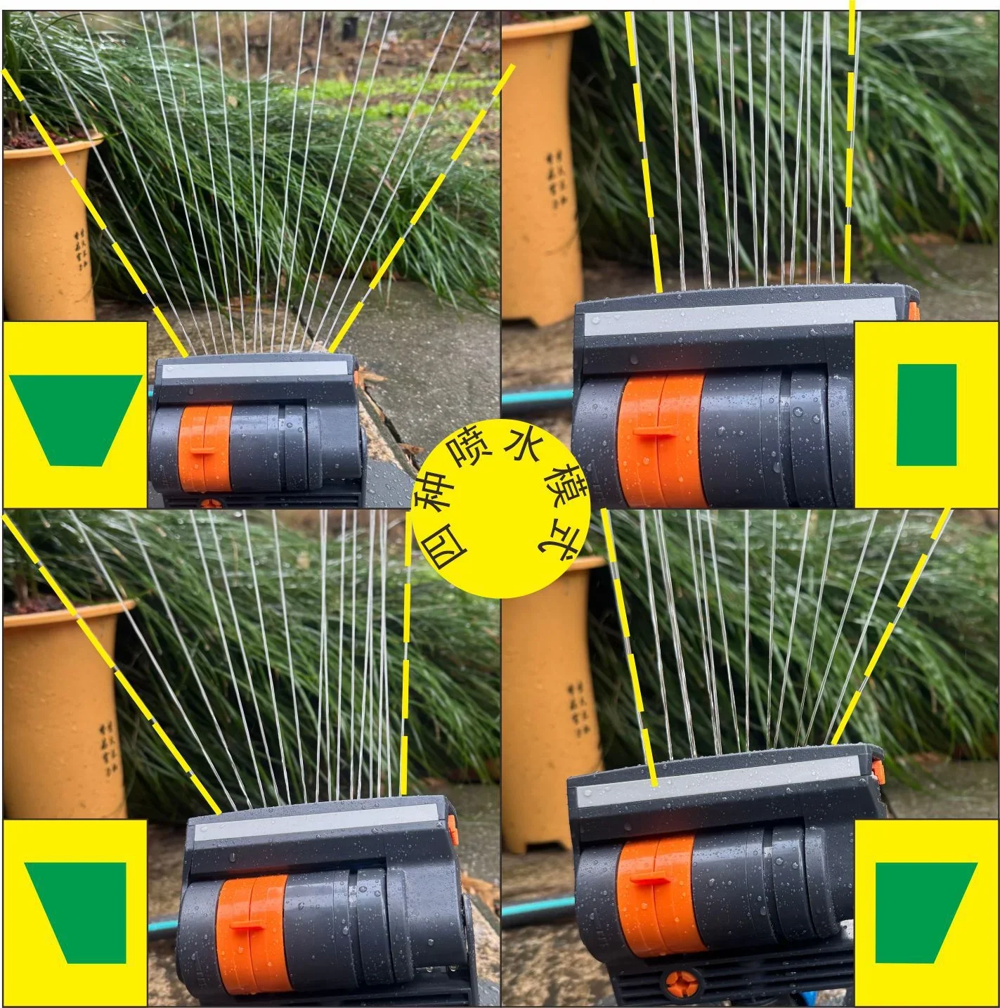 180 Degree Rotating Automatic Oscillating Turret Sprinkler Head Garden Water Sprayer Landscape Irrigation System For Courtyard