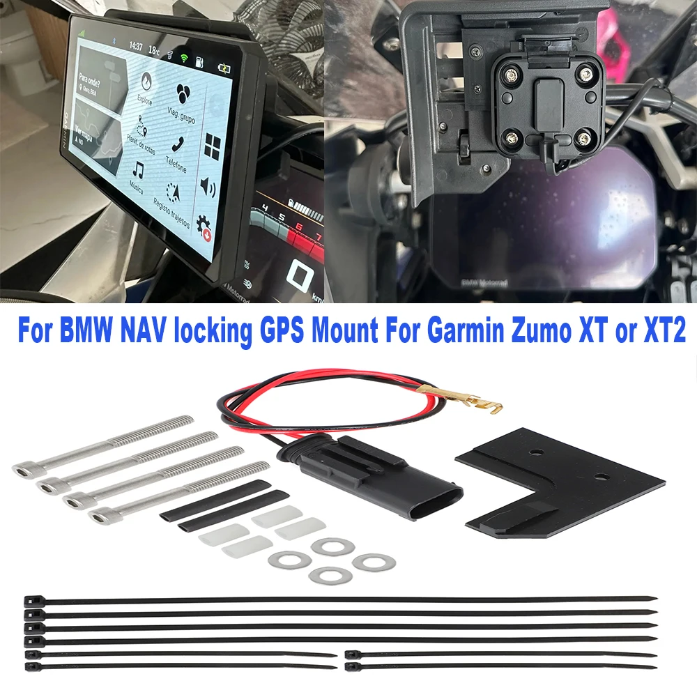 Motorcycle Accessories For BMW NAV locking GPS Mount For Garmin Zumo XT or XT2 Adapter Parts