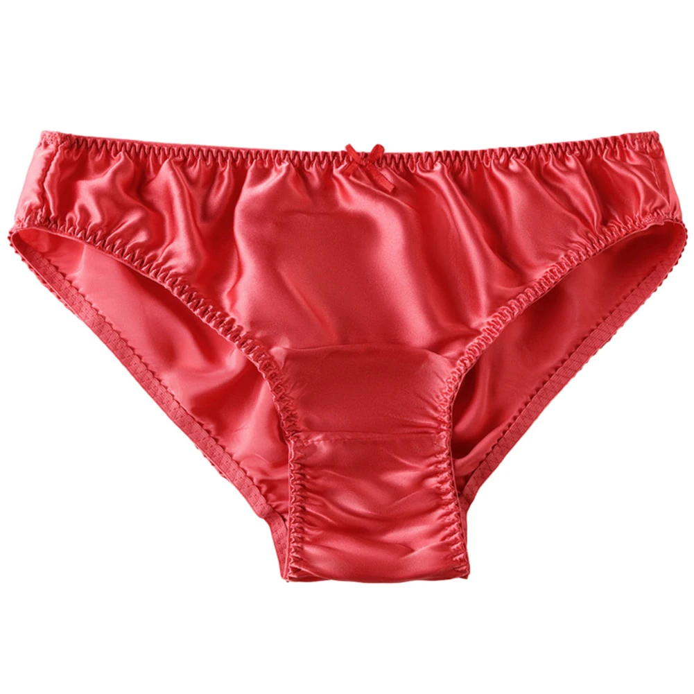 Celana dalam wanita sutra asli seksi, celana dalam mulus, pakaian dalam wanita nyaman, celana dalam pinggang sedang musim panas