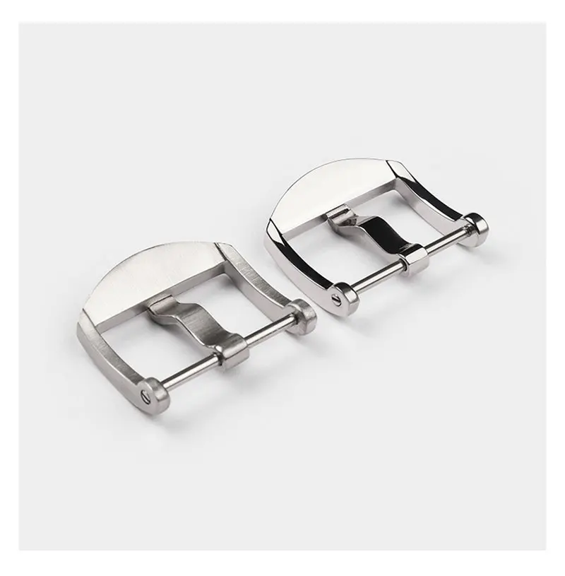 FUYIJIA الرجال مخصص 316L الفولاذ المقاوم للصدأ تلميع دبوس مشبك إبرة عرض 4 مللي متر ساعة المشبك 16 مللي متر 18 مللي متر 20 مللي متر 22 مللي متر 24 مللي متر حزام مشبك