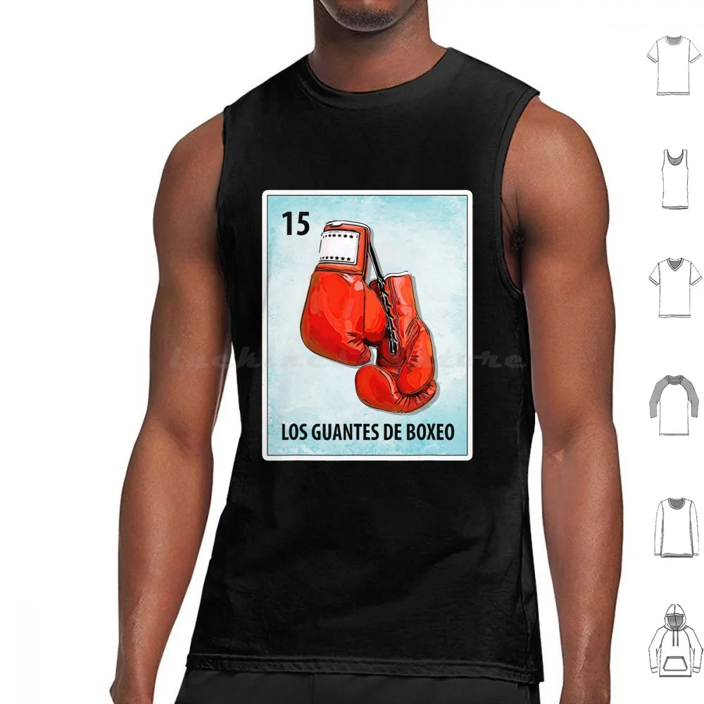 Los Guantes De Boxeo Mexican Boxing Gloves Cards Tank Tops Print Cotton Cute Retro Animals Rainbow Funny Flowers Life