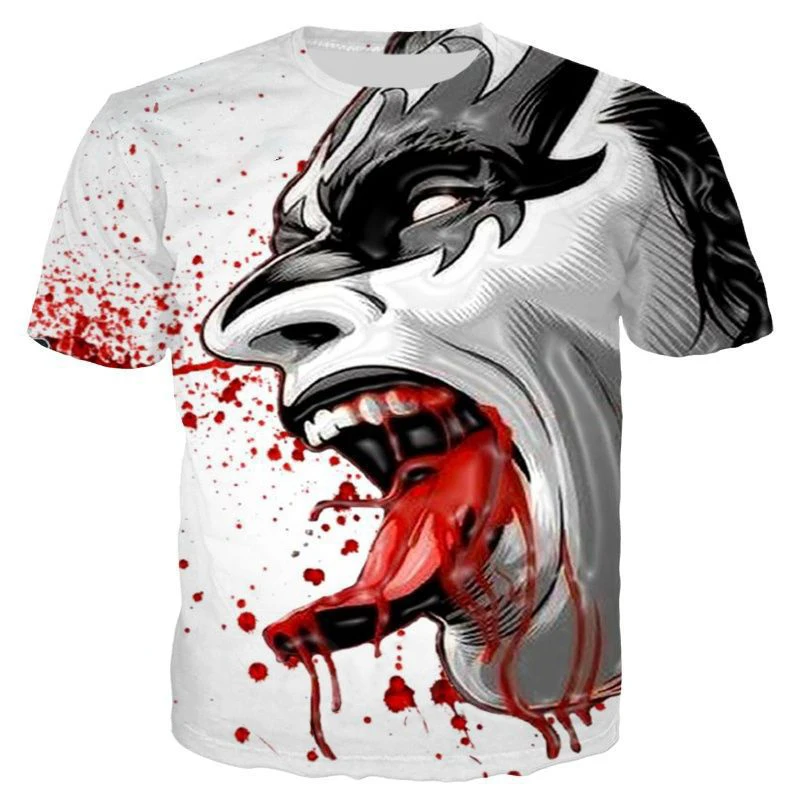 

Hot Rock Band Kiss T Shirt 3D Print Men Woman Halloween Short Sleeve Tees Hip Hop Streetwear Harajuku T-shirts Kid Tops Clothing