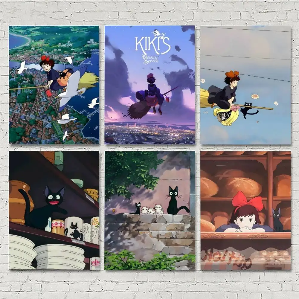 Cartoon Movie K-Kikis D-Delivery Service Posters HD Print Vintage Wall Art Decor for Home Study Room