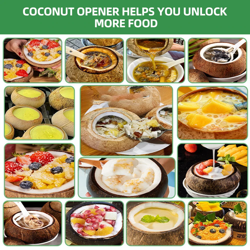 أداة ثقب جوز الهند من الفولاذ المقاوم للصدأ، آلة فتح جوز الهند الكهربائية المحمولة، مقشر أوتوماتيكي