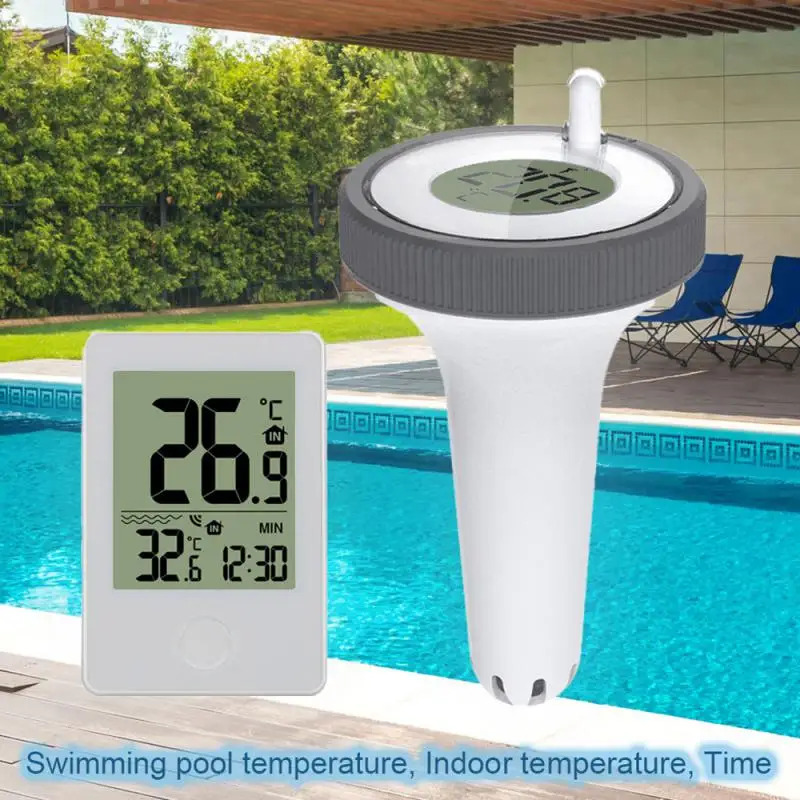 Floating Pool Thermometer Swimming Pool Water Spas Aquariums Pet Bath Spas Accurate LCD Digital Display Wireless Indoor Outdoor