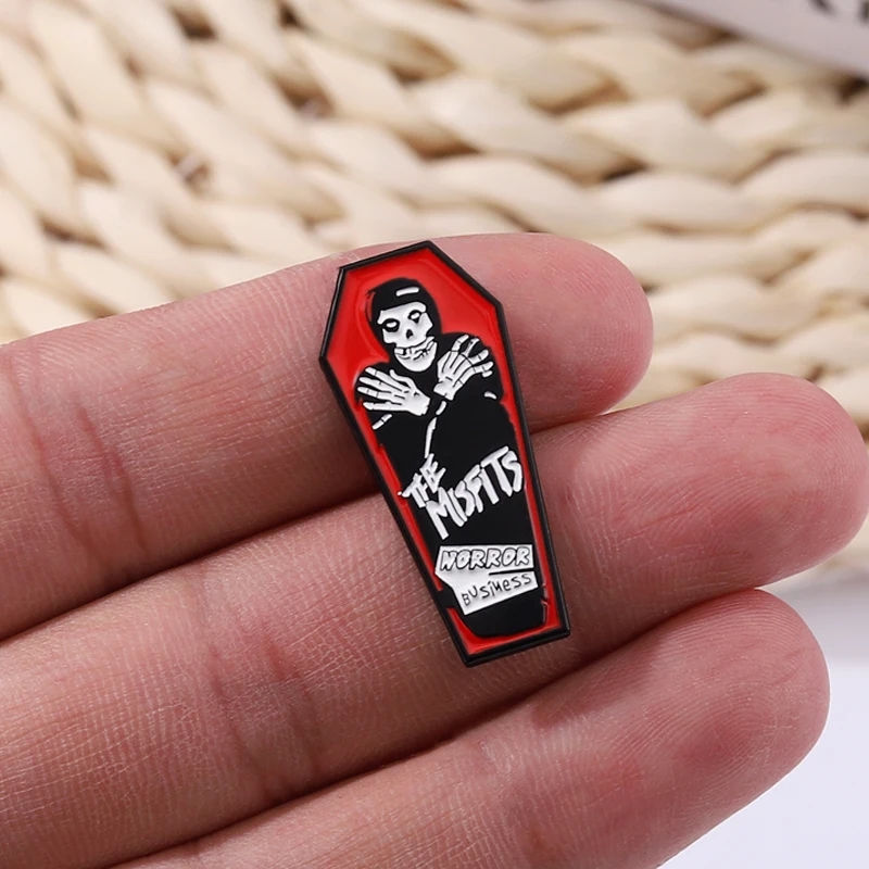 Rock Punk Enamel Pin Music Club Brooch Horror Badge Metal Backpack Sweater Custom Accessories for Fans Friends Jewelry Wholesale image 4