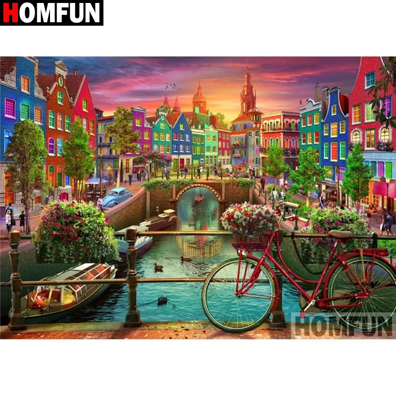 HOMFUN Diamond Embroidery DIY Diamond Painting Cross Stitch Kit 