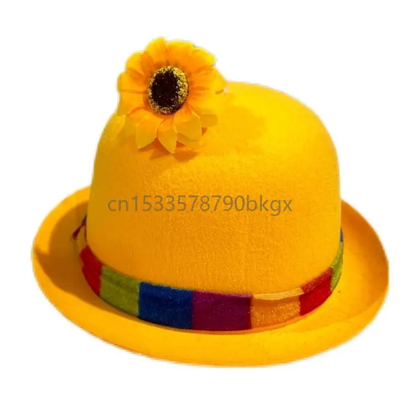 

Homburg Top Hat Western Porkpie Hat Flower for Dinner Outdoor Casual Wear J78E