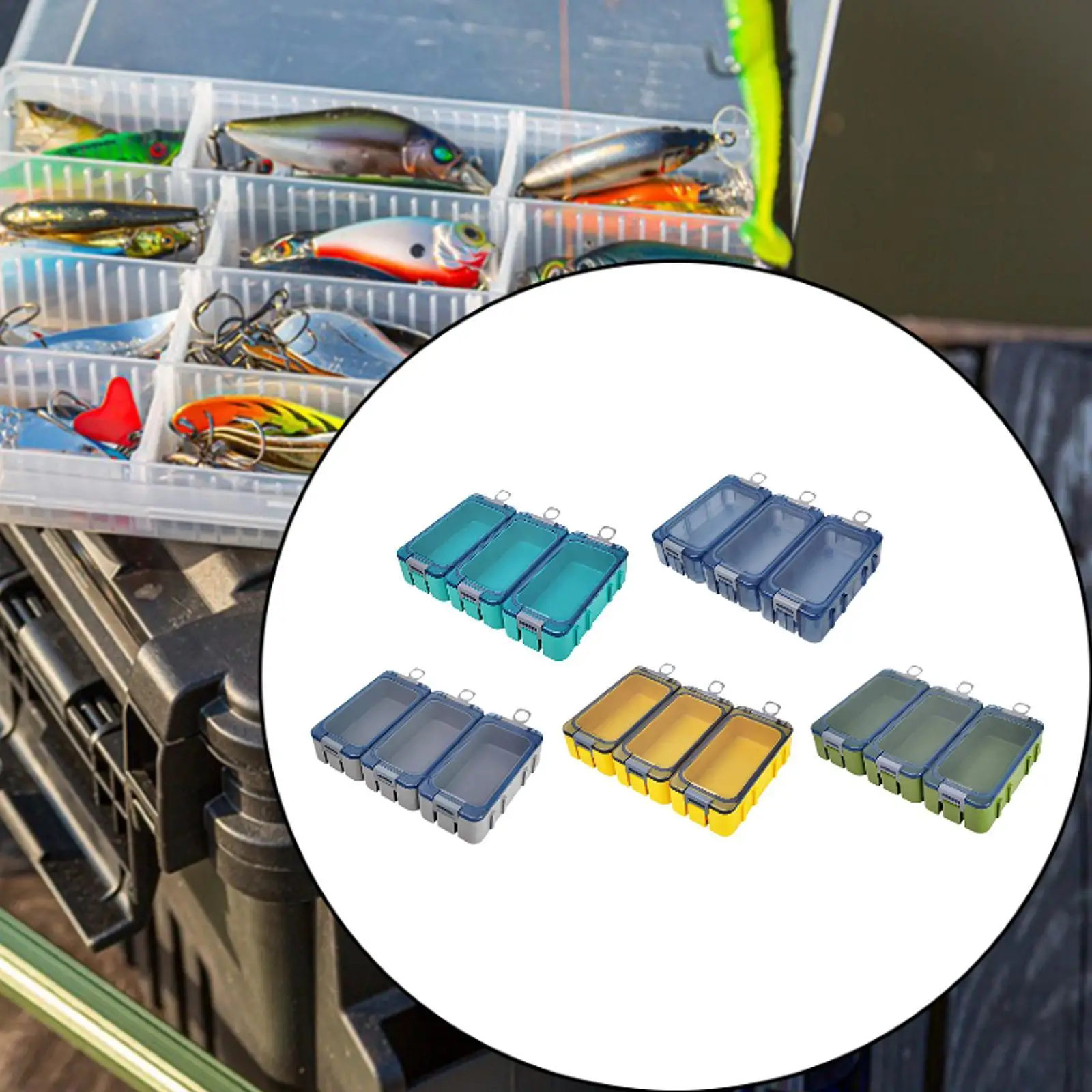 

3x компактная коробка для рыболовных снастей для нимф и стримеров, коробка для рыболовных принадлежностей