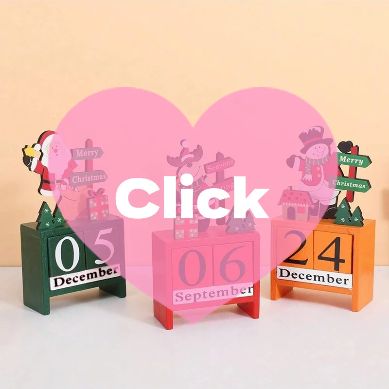 

Деревянный рождественский календарь обратного отсчета Санта-Клаус Снеговик DIY для настольных украшений Праздничный праздничный домашний декор Рождественские подарки для детей