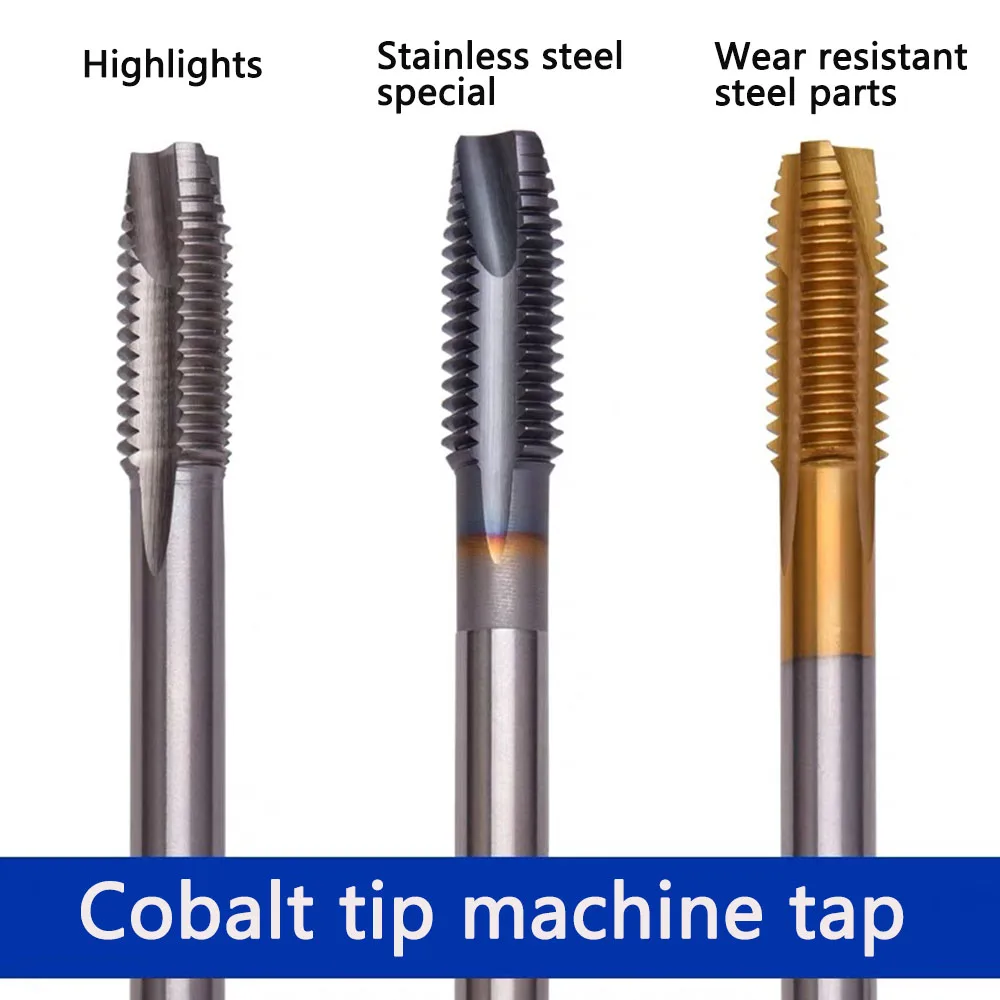 

HSS Steel Screw Tap M3X0.5-M12X1.75 M5 M6 M8 M10 M12Titanium Pointed Flute Metric Thread Tap HSS Screw Tap Drill Bits Hand Tools