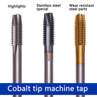 HSS Steel Screw Tap M3X0.5-M12X1.75 M5 M6 M8 M10 M12Titanium Pointed Flute Metric Thread Tap HSS Screw Tap Drill Bits Hand Tools