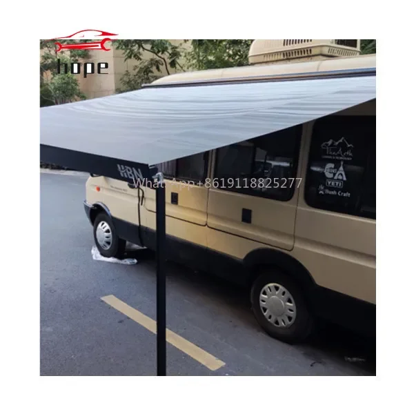 Caravan RV Accessories High quality Durable Crank Arms Pop Ups Caravan RV Awning Manual Caravan Awning with Support Legs