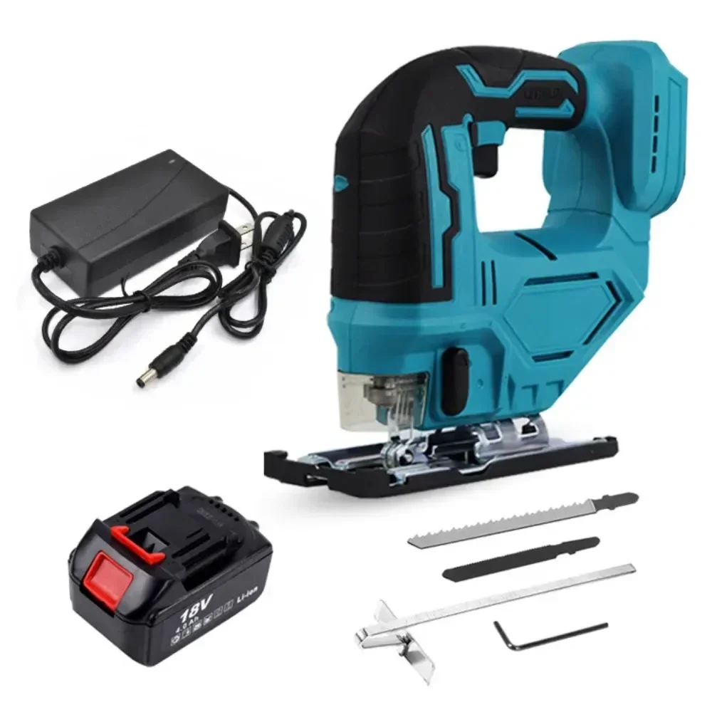 Cordless Electric Jig Saw Portable Multi-Function Jigsaw Woodworking Power Tool Adjustable Woodworking for Makita 18V Battery