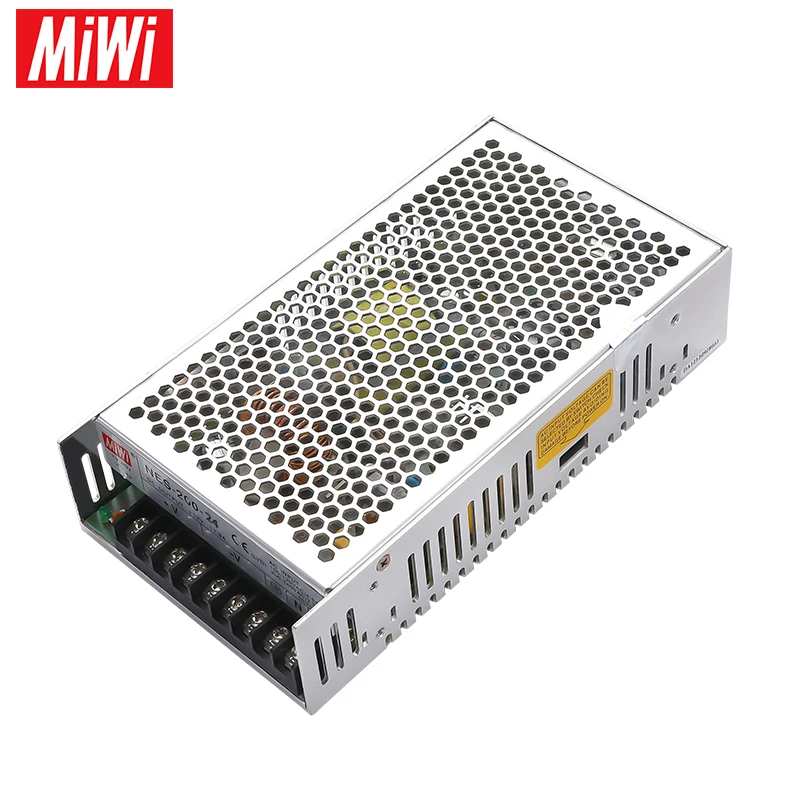 MiWi CE Approved 110V 115V 220V 230VAC TO 24V 200W LED Switching Power Supply NES-200-24