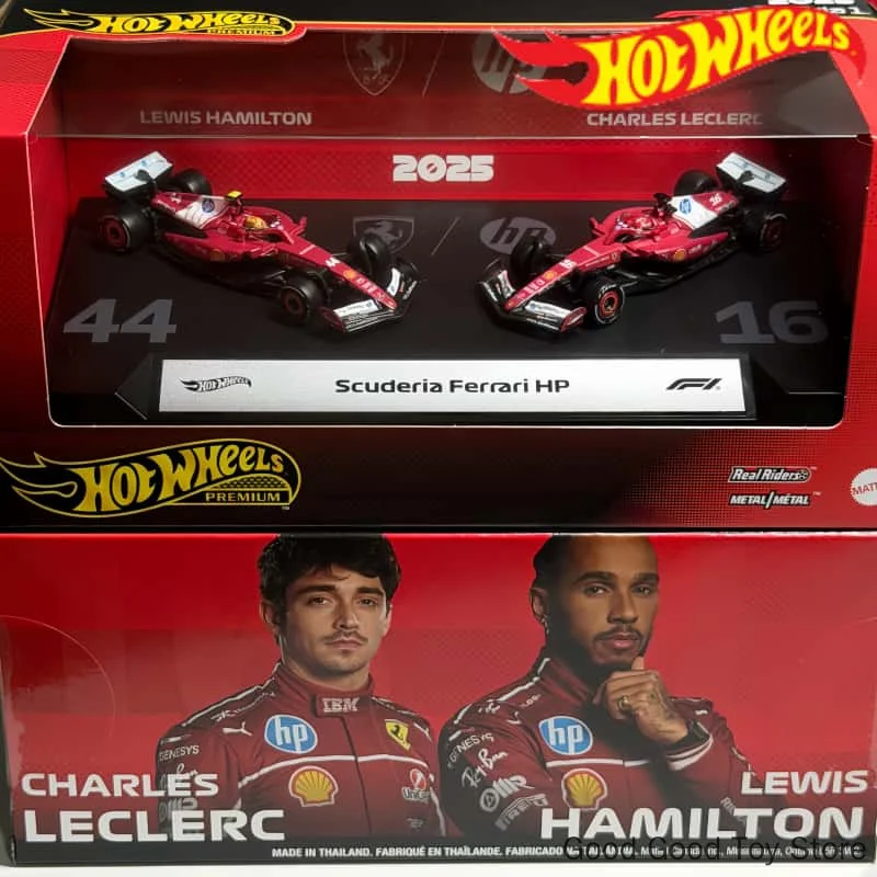 New Hot Wheels JMM89-C F1 Premium 2-Pack Ferrari Aston Martin Alpine Teams 1:64 Diecast Car Model Toy Ornament Collect Gift