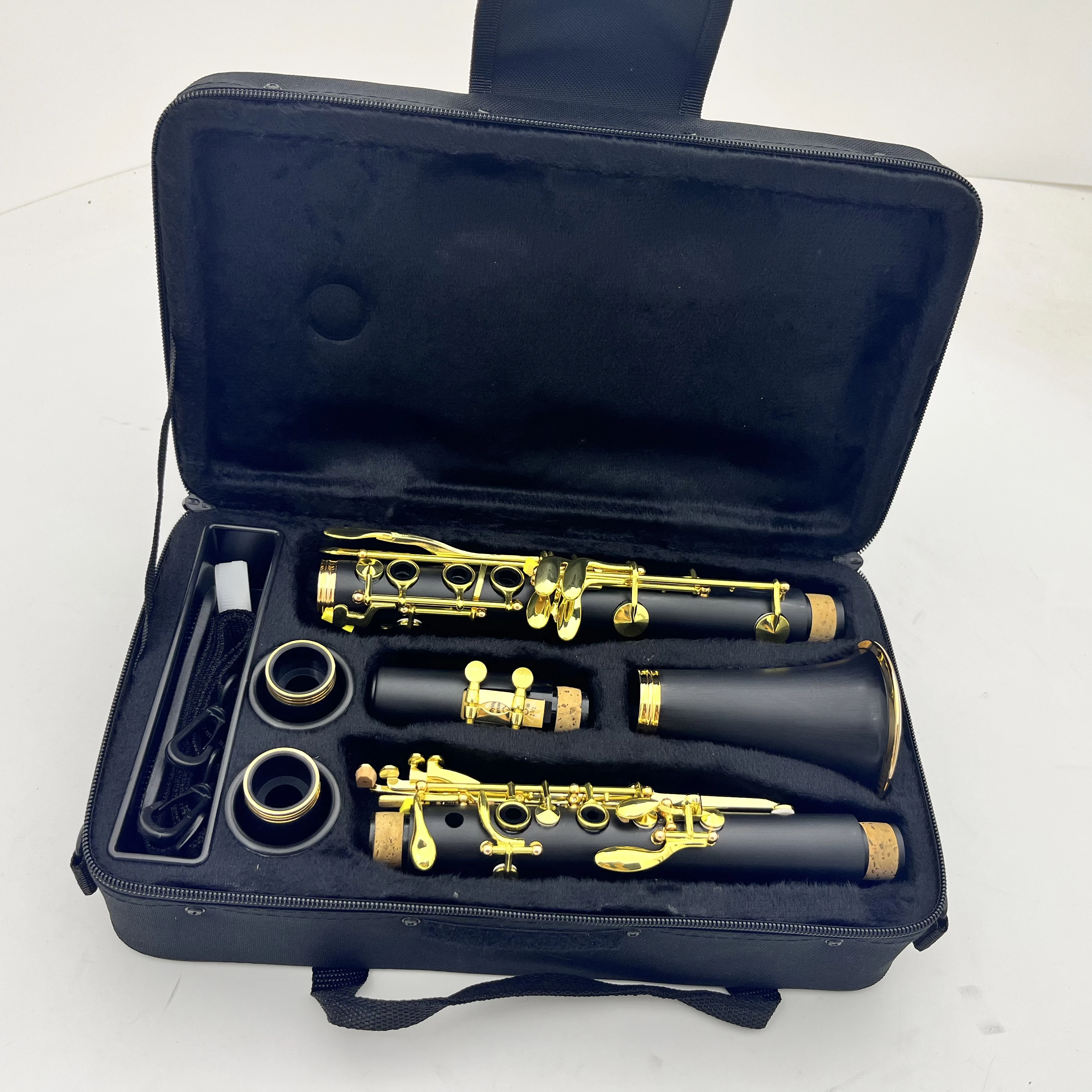 

Real Picture Clarinet Bb Tune Bakelite Wood 17 Keys Professional Musical Instrument With Case Free Shipping