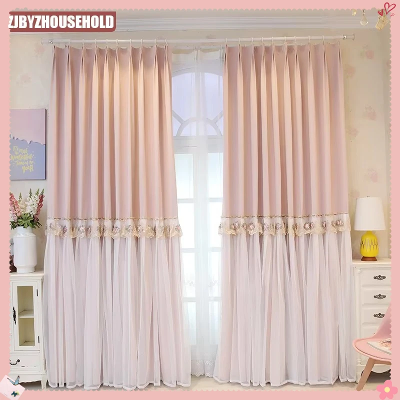 

Full High Shading Curtains for Living Room Bedroom Heat Insulation, Sunscreen Simple Modern Hook Little Girl Room Princess New