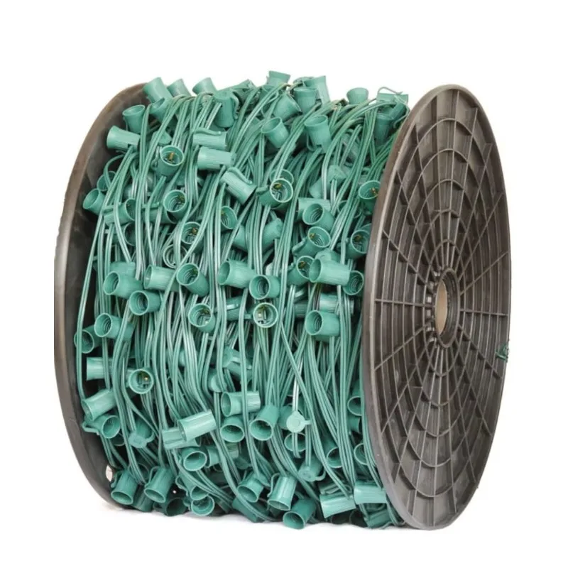 Corda de luzes de Natal com diodo emissor de luz de passo de 12 polegadas para decorações de feriados