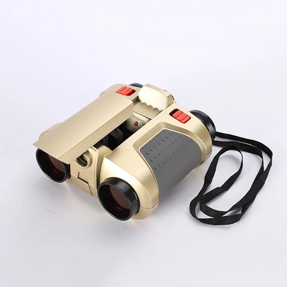 

4X30 Binocular Telescope Night Vision Scope Foldable With Neck Strap For Outdoor Concert Race Gift Red Film Children Telescope