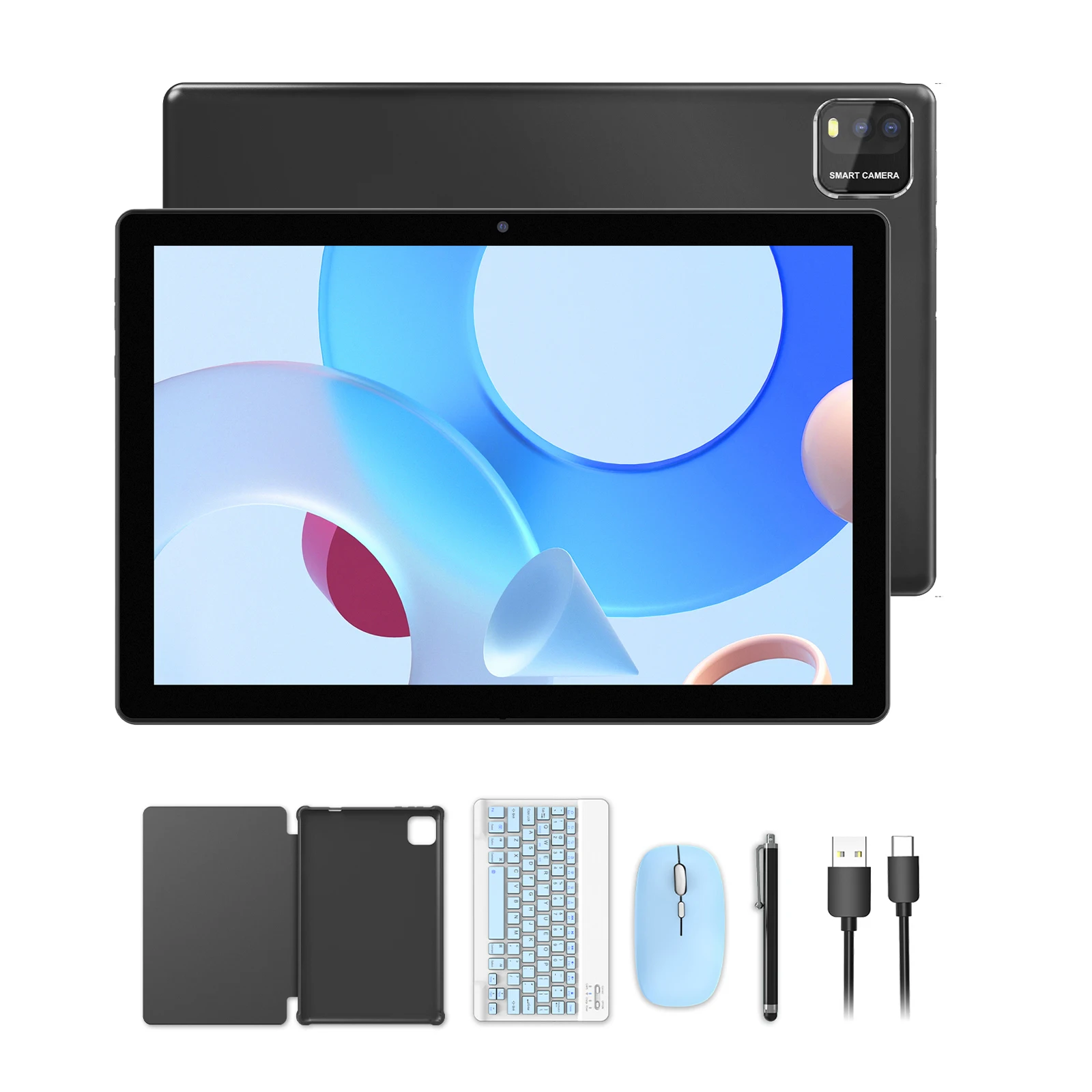 BAKEN 10インチ Android 15 タブレット、クアッドコアプロセッサ、12GB