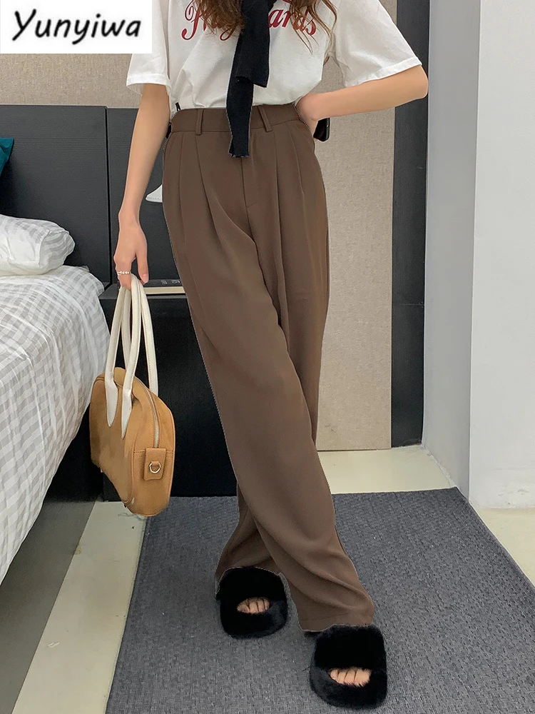 

Y2k Pants Women High Waist Korean Fashion Style Office Ladies Elegant Black Straight Suit Pants Trousers Clothes 2024