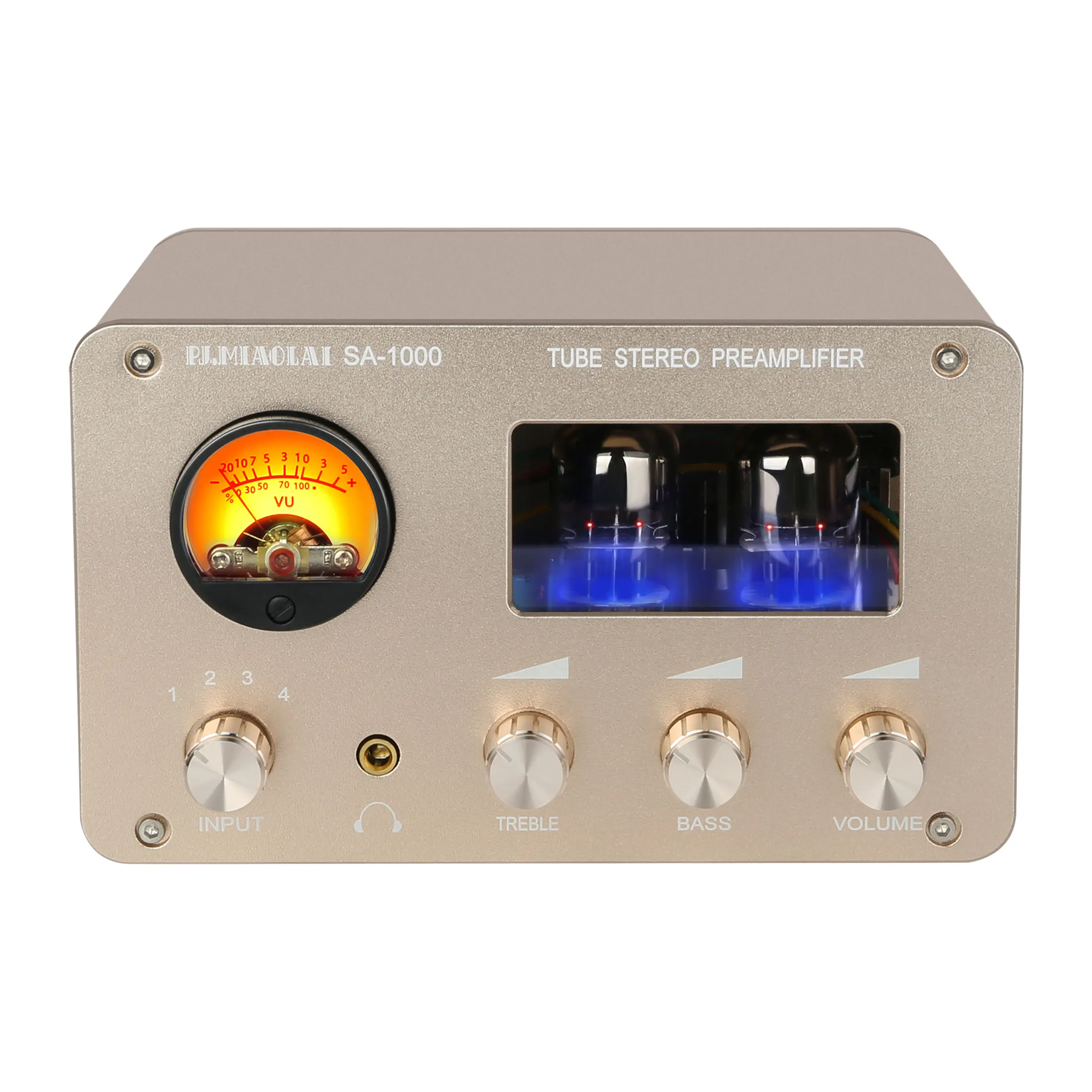 PJ. MIAOLAI SA-1000 Tube preamplifier High fidelity 6H3N tube headphone amplifier 2 outputs 4 inputs front switcher Audio AMP Wi