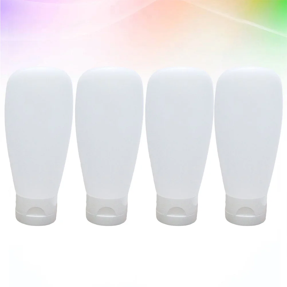 

4pcs 100Ml Plastic Travel Bottles Leakproof Refillable Containers Portable Sub Bottle For Makeup Shampoo Conditioner