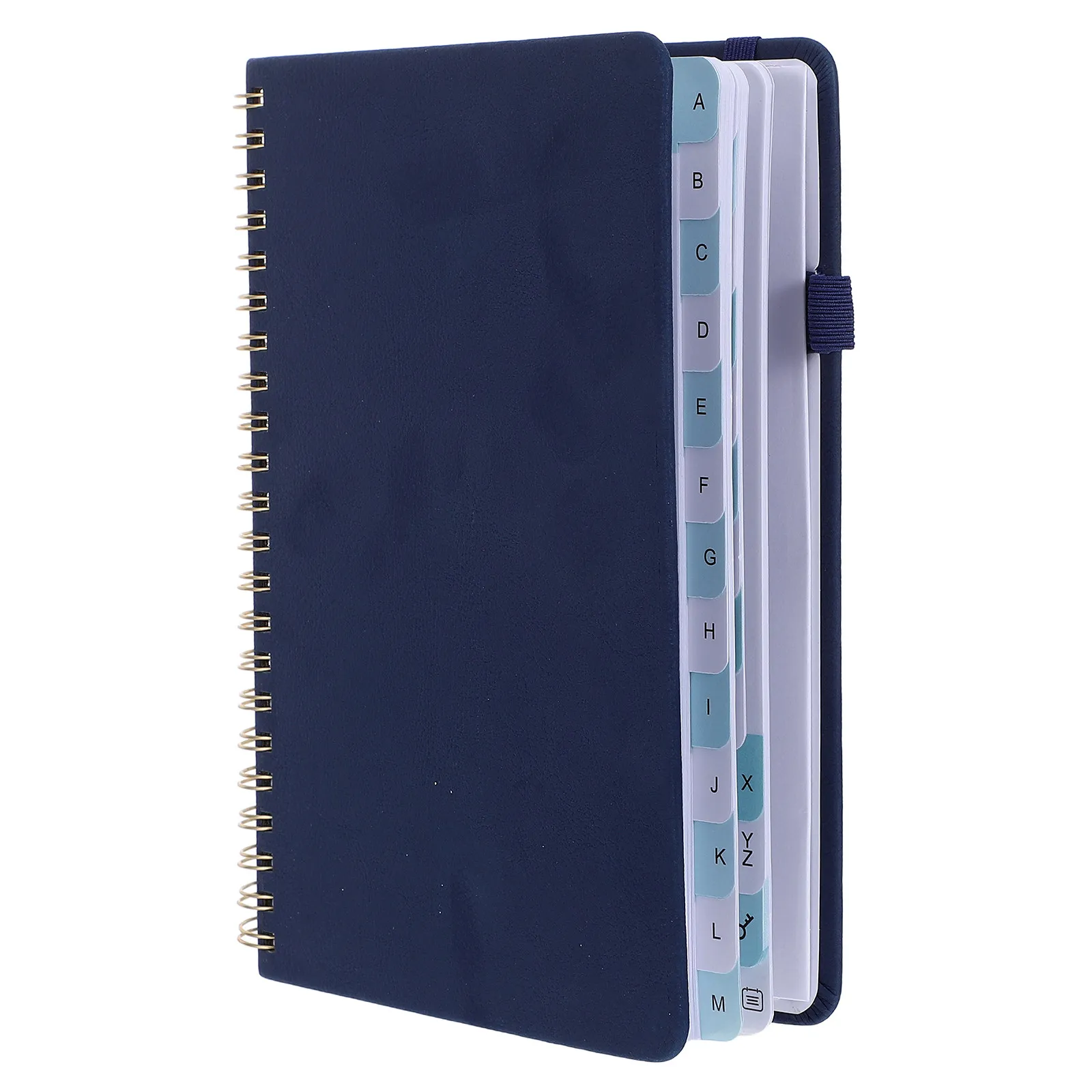 Address Phone Book Alphabet Tabs B6 Hardcover Spiral Notebook Password Keeper Journal Home Office Use Dark Blue Tear Resistant