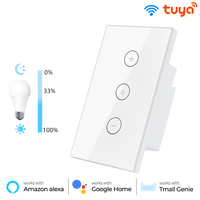 Tuya Smart Dimmers WiFi Switch US LED Light Wall Touch Switch Smart Life APP Wireless Remote Control Voice for Alexa Google Home