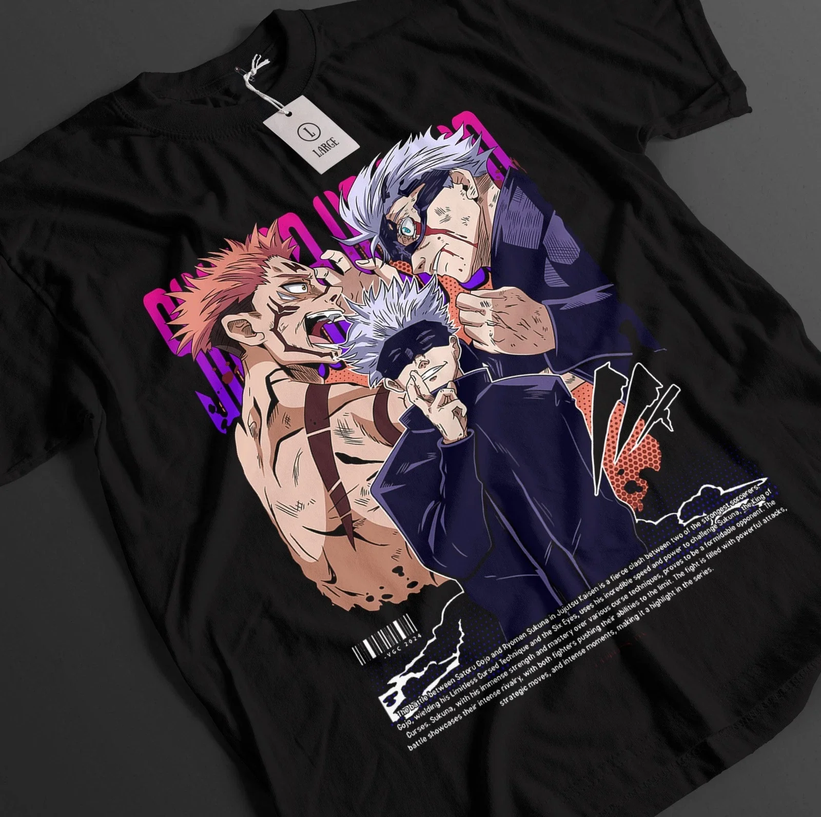 2026 Summer Jujutsu Kaisen Retro Cosplay T-shirt Men's Super Casual Cotton Printed Short-sleeved Unisex Children's Sports Shirt