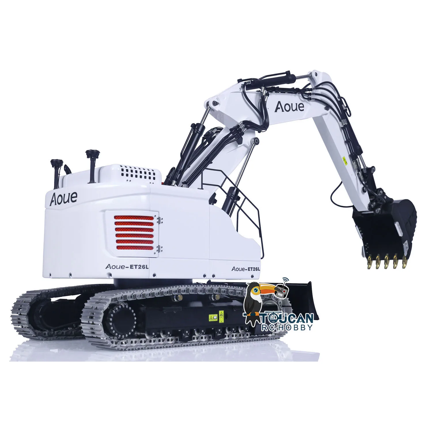 Upgraded RTR LESU 1/14 Metal Hydraulic RC Excavator Aoue ET26L Painted Remote Control Digger Model Light Sound Smok Unit Toy