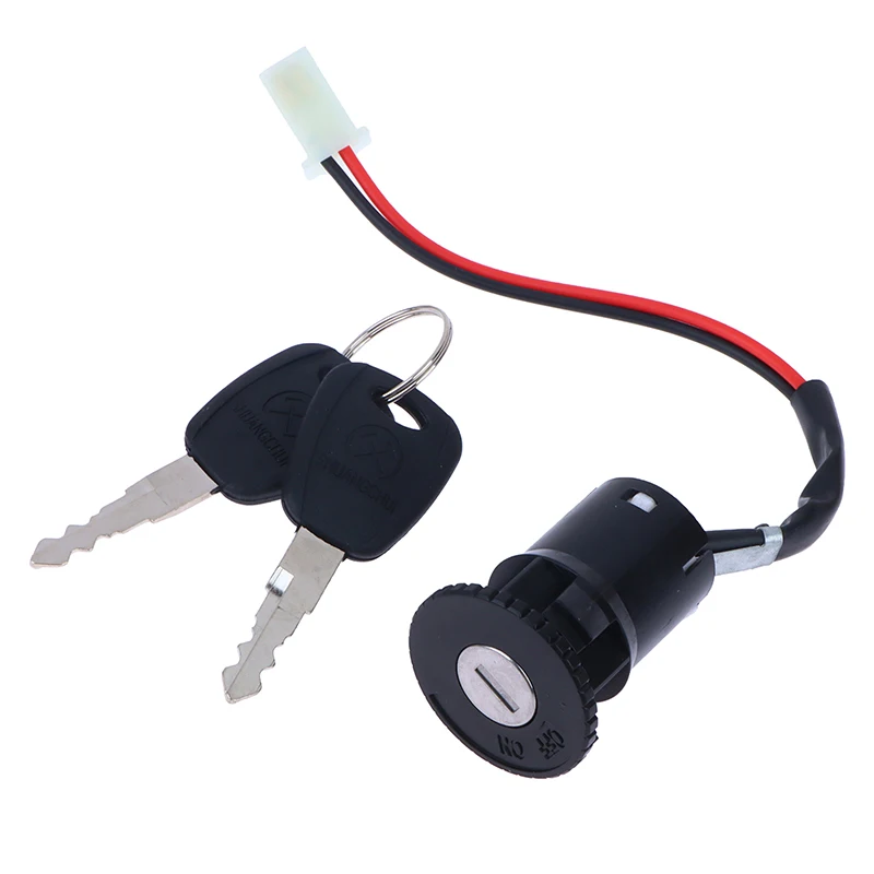 Wires Ignition Switch with 2 Keys On-Off Lock for Electrical Scooter ATV Pocket Bikes Motorcycle Motorbike ATV Quad Bike