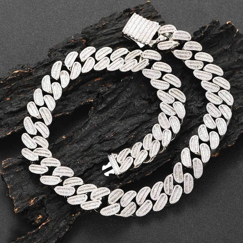

Anztilam 20mm Bling Square Iced Out Cuban Link Chain Necklace With Zircon Men Women Hip Hop Jewelry Free Shipping