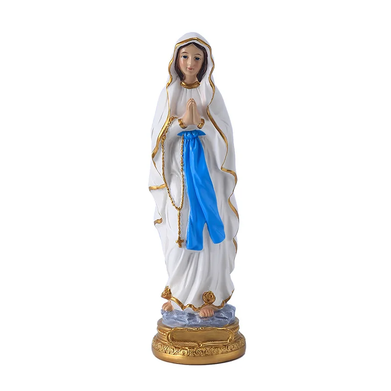 

Holiday gift hand-painted Virgin Mary statue classical gassho figure ornaments interior decoration gift resin crafts