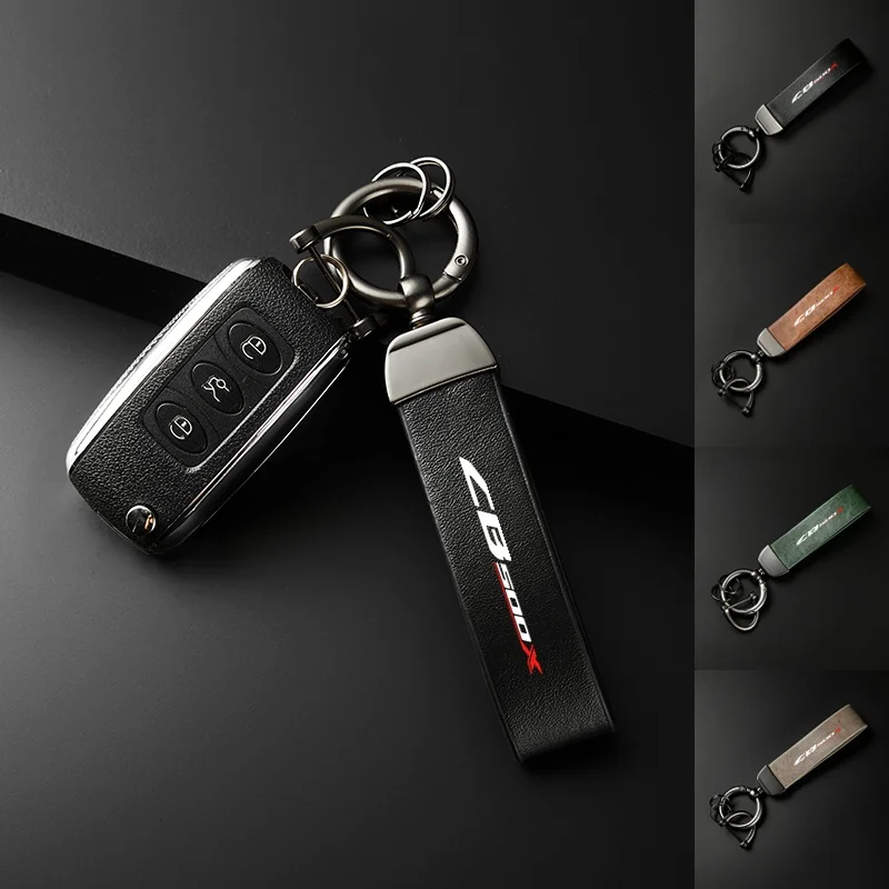 

Ultra HD Printed Logo Carbon Fiber Textured Holder Keychain Motocycle For Honda CB500X CB 500X 500 X CB125RCB 650R CB250R CB300R