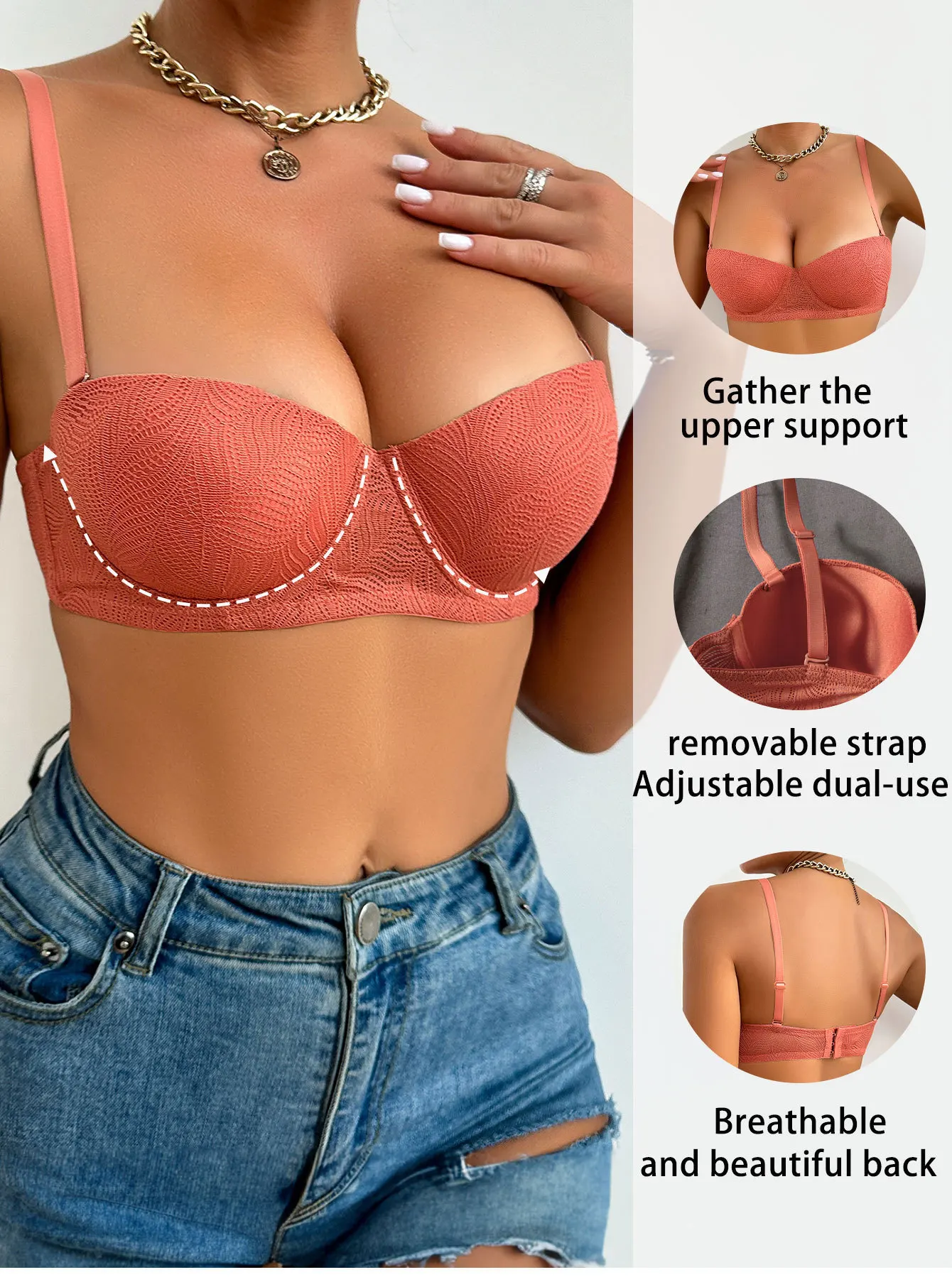 Sutiã Feminino Push Up Texturi - Cotton Bra Everyday avaliação e preço
