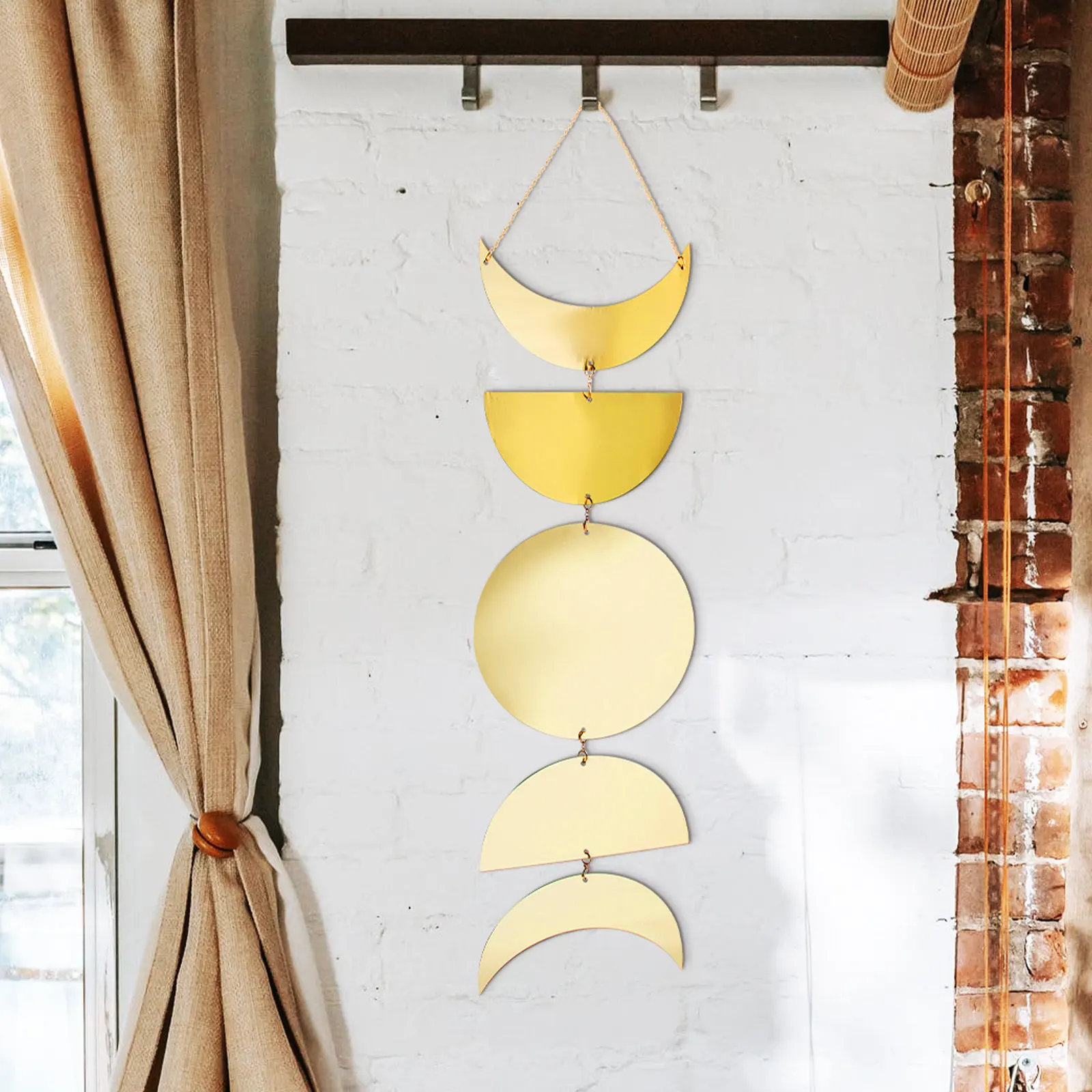 Eid Mubarak Acrylic Hanging Ornament Moon Star Pendant for Ramadan Home Party Festive Decor