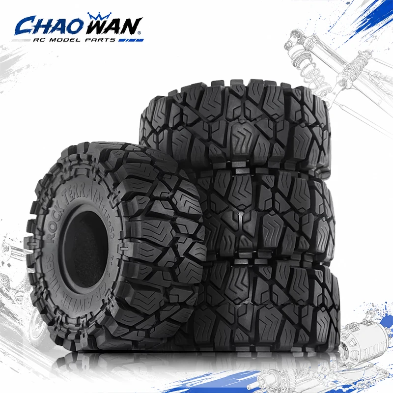 4Pc 1.9 Wheel Tyre Rubber Tires Crawler Rock Terrain 115*50MM for 1/10 RC Car Traxxas TRX4 Axial SCX10 MST jimny Tamiya REDCAT