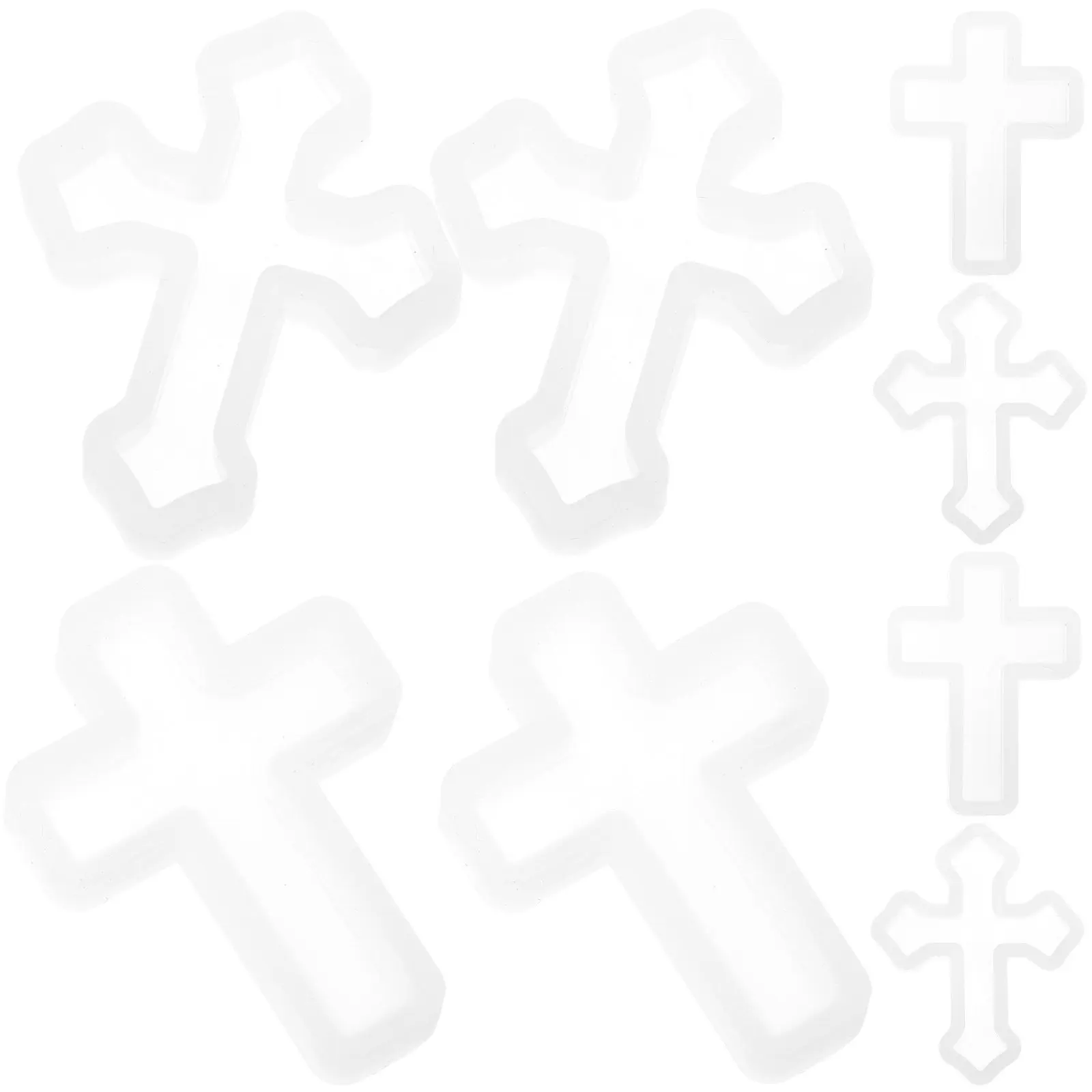 

8Pcs Cross Pendant Silicone Mold Set for DIY Epoxy Resin Jewelry Making Smooth Edges Flexible Non-Stick Reusable Craft Molds