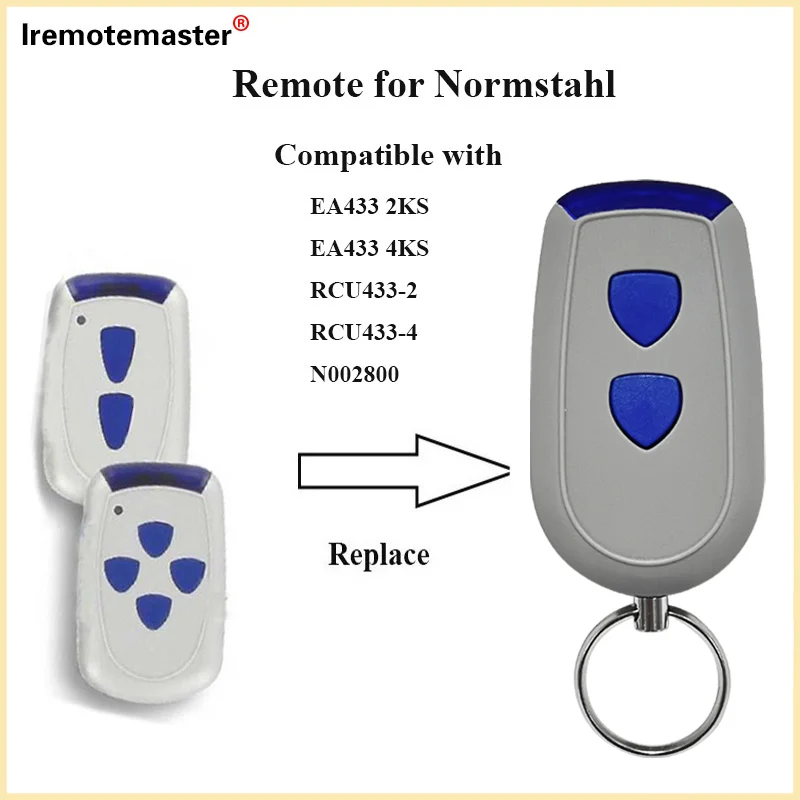 

For Normstahl / Crawford Standard Steel T433-4 Garage Remote Control RCU 433 2K 4K EA 433 2KS 4KS N002800 433MHz Rolling Code